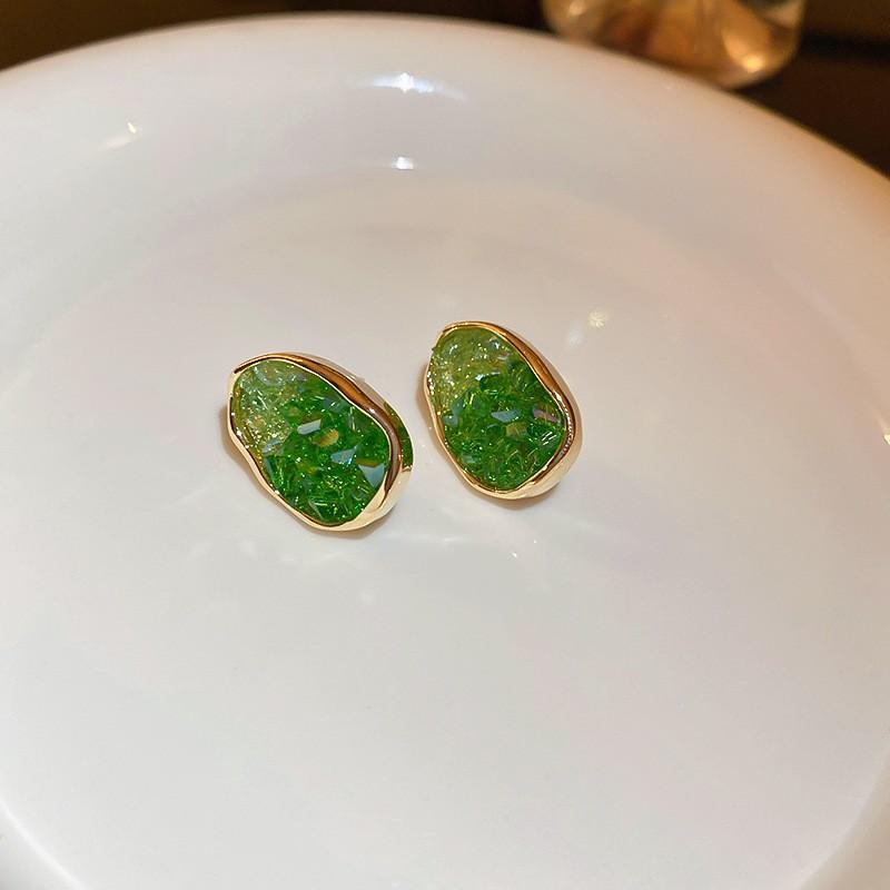 Женские серьги GemChic, модные серьги-гвоздики с иглами, градиентные серьги с имитацией драгоценных камней, высококачественные серьги, изысканные ювелирные изделия на день рождения, Рождество, подарок