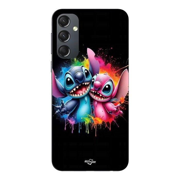 Coque de téléphone - MANIACASE - Samsung Galaxy A34 - Silicone - Souple - Stitch Angel Coloré