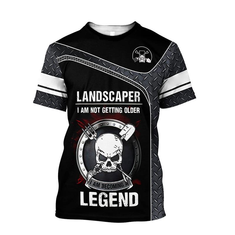 Модный дизайн, узор садовой униформы, 3D-печать, мужская футболка с коротким рукавом и круглым вырезом для улицы