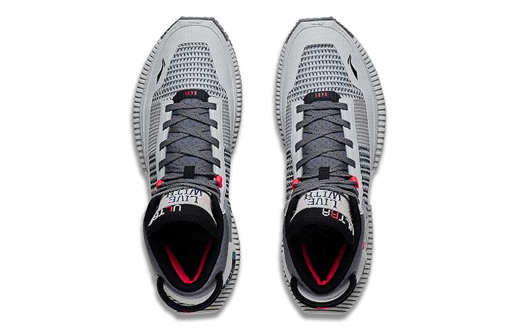 Мужские баскетбольные кроссовки Li-Ning Badfive 3 Ultra Cushioning с противоскользящей и износостойкой подошвой, средняя высота, серые ABFS011-12