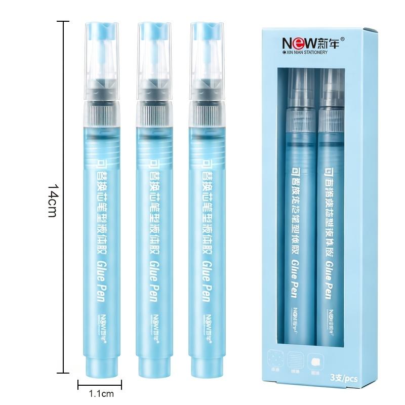 3Pcs Quick Dry Liquid Glue Pen 1mm Fine Tip Craft Adhesive For Scrapbooking DIY Hand Account