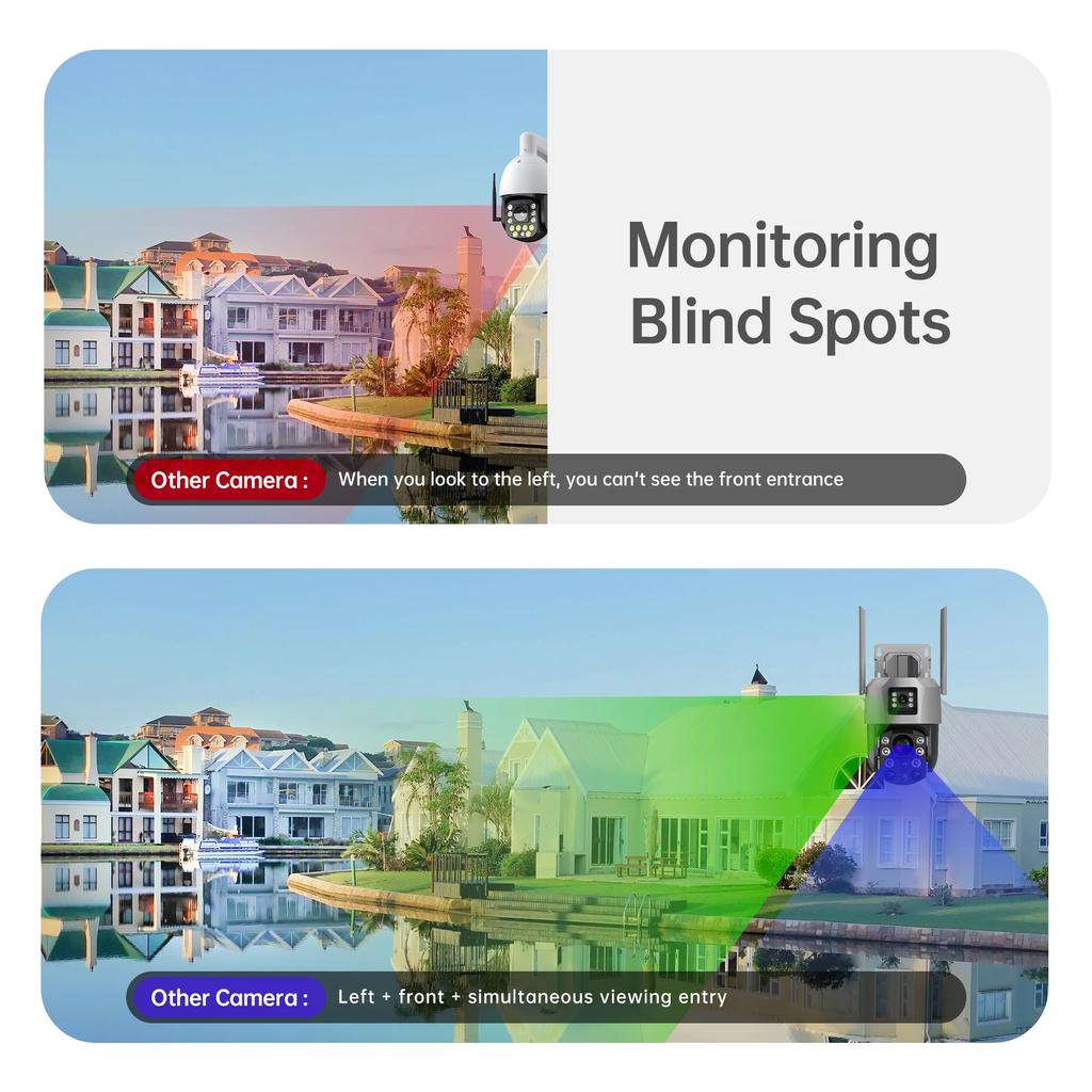 8-мегапиксельная 18-кратная оптическая зум-камера с двумя объективами 4G/Wifi IP-камера с полноцветным обнаружением человека, беспроводная PTZ-камера для домашней безопасности, монитор видеонаблюдения