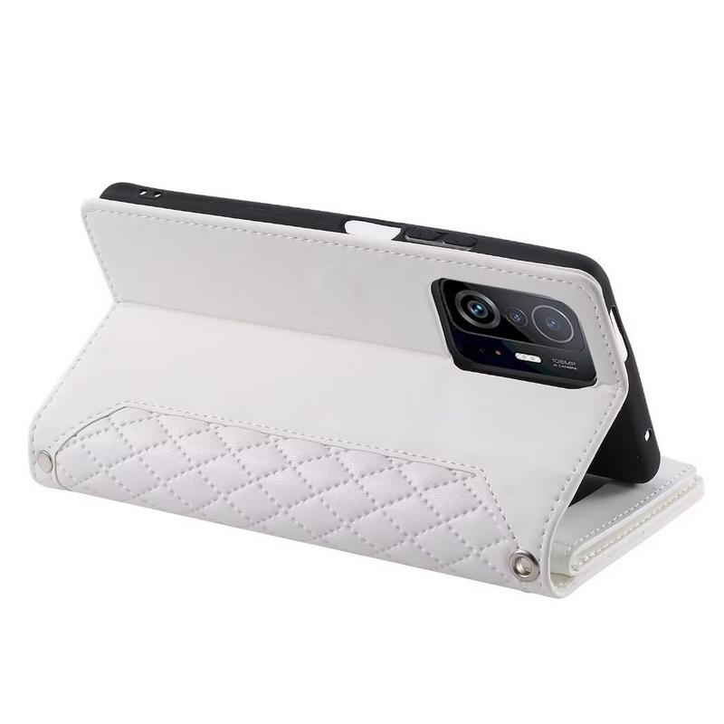 Для Xiaomi 14T 13T Poco X5 Pro Redmi 14C Note 12 11 10 POCO X5 Pro 5G Роскошный кожаный ремешок для карт памяти Чехол-кронштейн Матовый силиконовый чехол для телефона