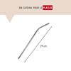 Set of 4 Curved Stainless Steel Straws with Brush 24 Cm Fackelmann Bar Concept Ref. 54857