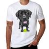Black labrador with tennis ball TShirt Classic Graphic Short Sleeve Top