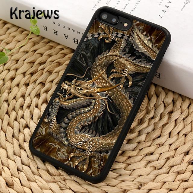 Krajews Traditional chinese Golden Dragon Phone Case Cover For iPhone 17 Air 16 15 14 plus 12 13 pro max Fundas