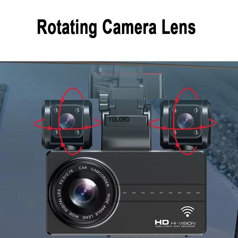 Новый 4-канальный 360° видеорегистратор FHD 4*1080P WiFi GPS Автомобильный видеорегистратор с функцией ночного видения