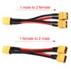 XT60 Parallel Battery Connector Male/Female Cable Dual Extension Splitter 14AWG Silicone Wire For RC Battery Charger