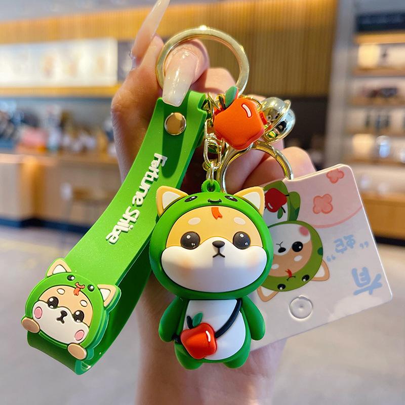Брелок с изображением кролика Чай из мультфильма, милый кукла Сиба-ину со знаком зодиака, брелок для сумки, подвеска