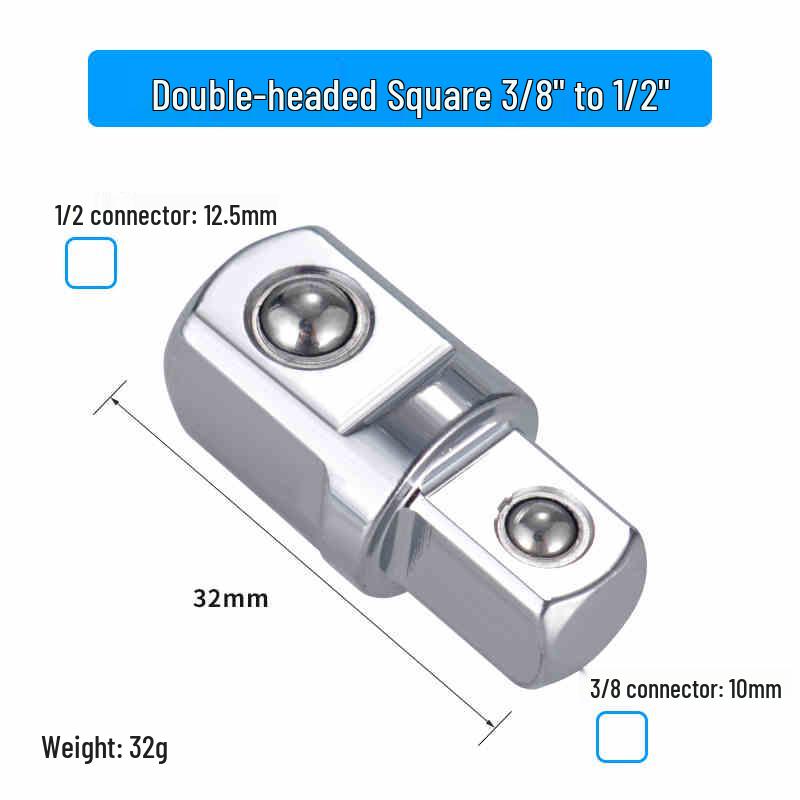 Универсальный адаптер для головок под трещотку: 1/2" на 3/8" на 1/4"