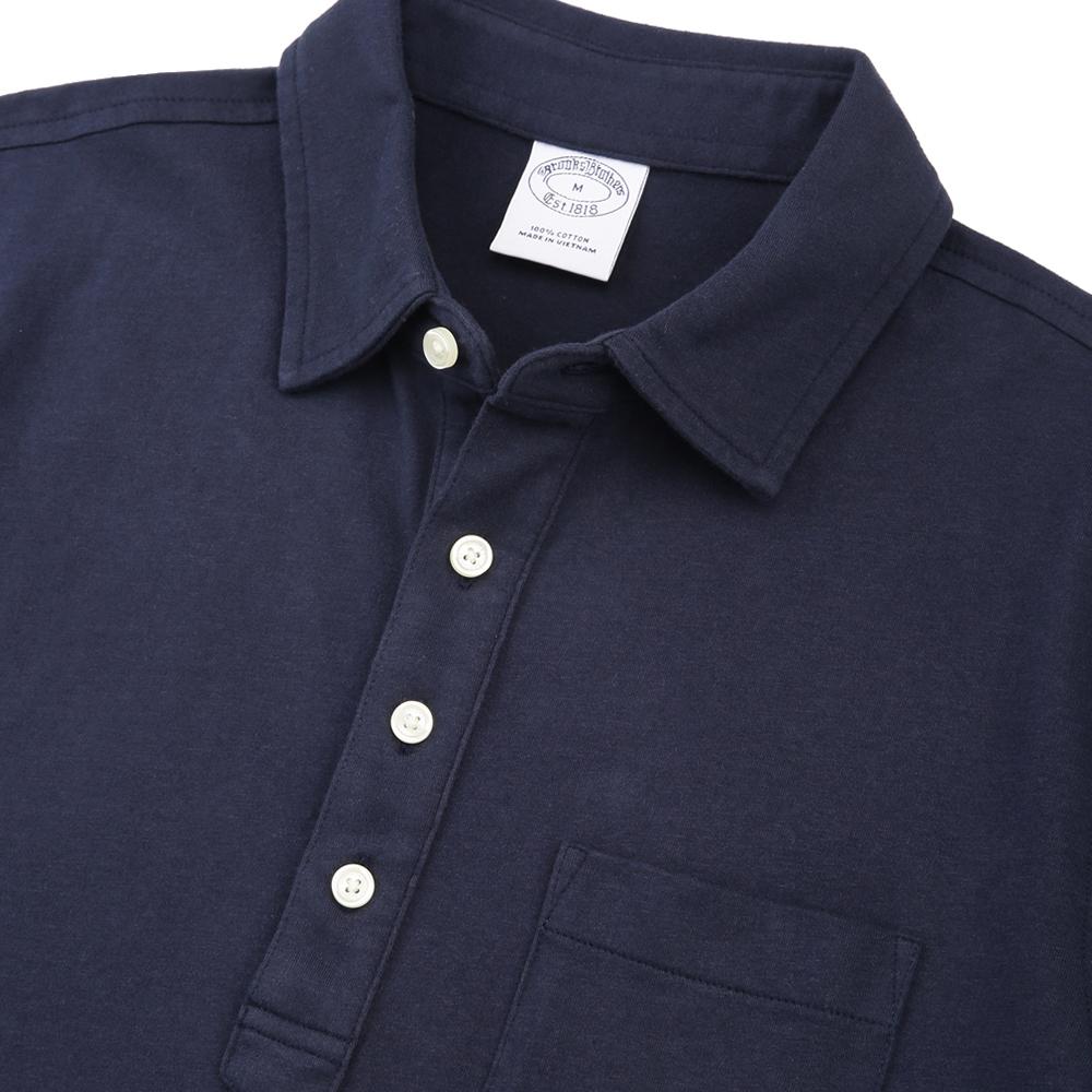 BROOKS BROTHERS Винтажная футболка-поло с карманом из джерси (военно-морской флот) (Bbntmm7419Qem)