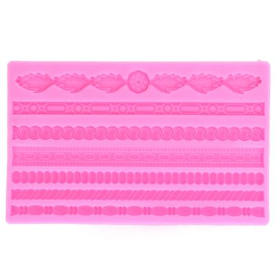 3D Pearl Knit Rope силиконовая форма пищевая многоразовая форма для украшения торта для тортов желе хлеба