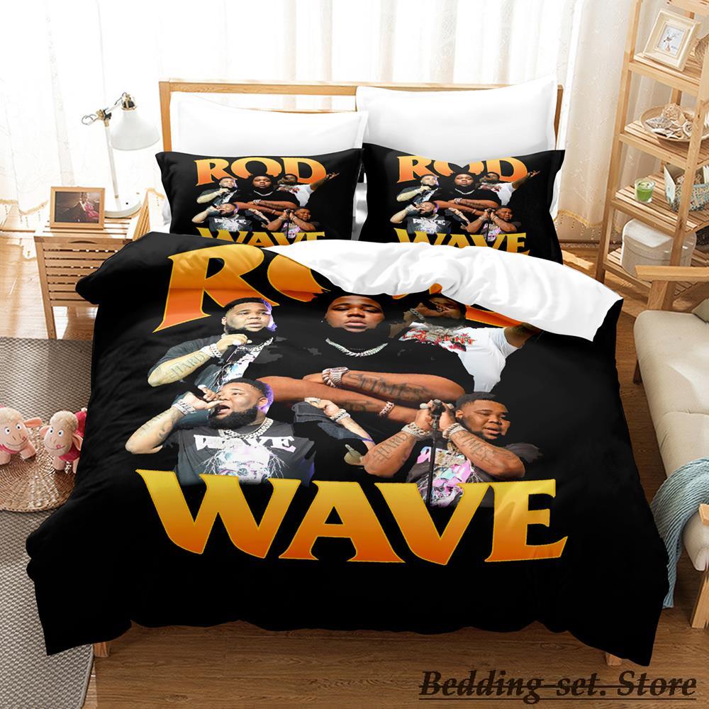 Новый комплект постельного белья Rod Wave Односпальный Твин Фулл Квин Кинг Размерный Комплект Постельного Белья Взрослый Детская Спальня Комплекты Пододеяльников Аниме Parure De Lit Постель