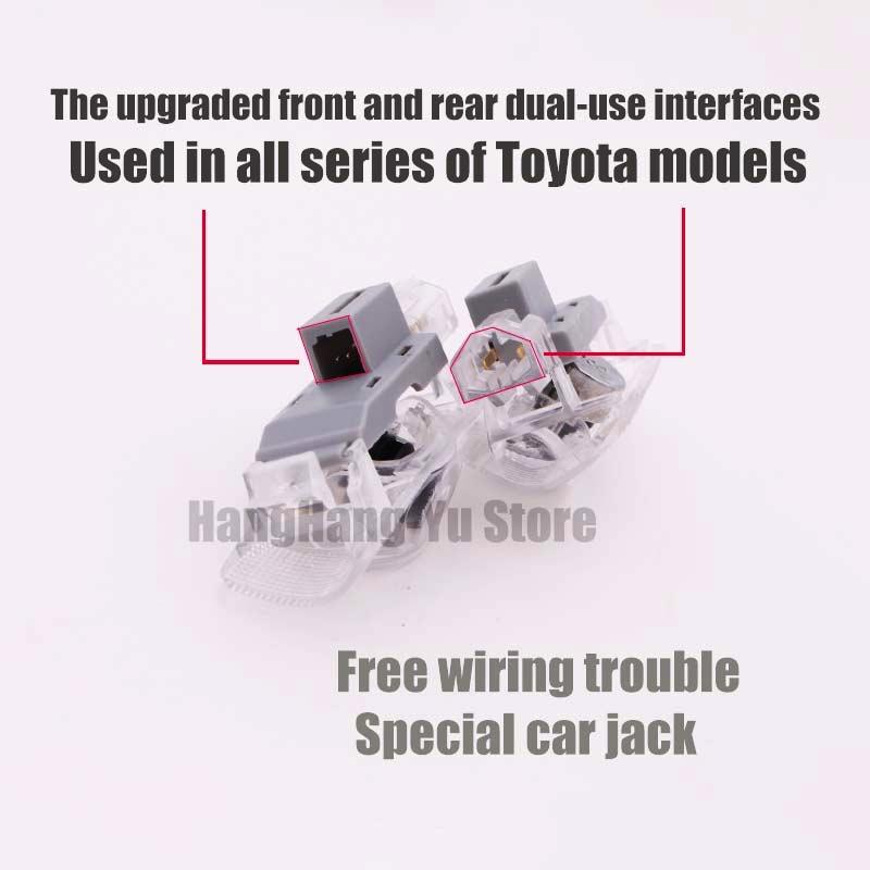 2Pcs For Toyota Sienna LED Car Door Warning Light Projector Ghost Shadow Laster Logo Welcome Modification Lamps Auto Accessories