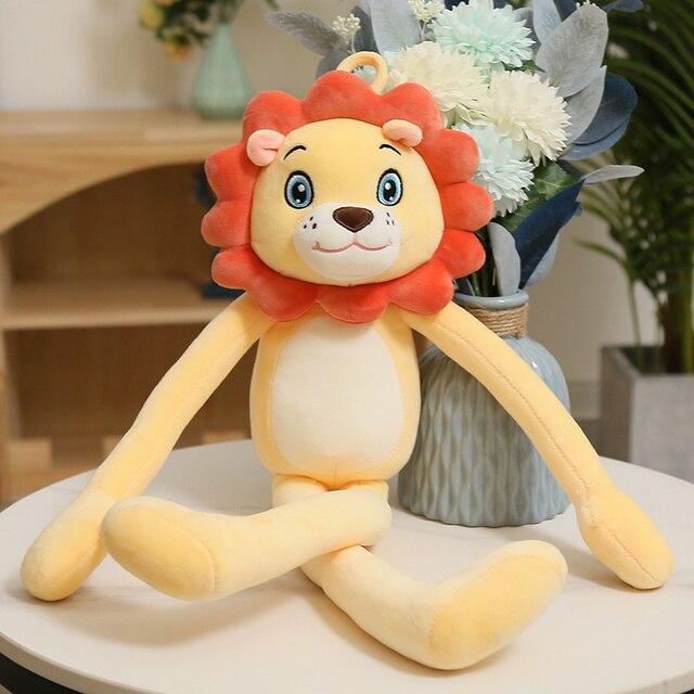50 /130cm Cute Large Hanging Hook And Loop Hand Monkey Plush Toys Stuffed Lion Tiger Animal Knitted Boys Baby Doll Birthday Gift
