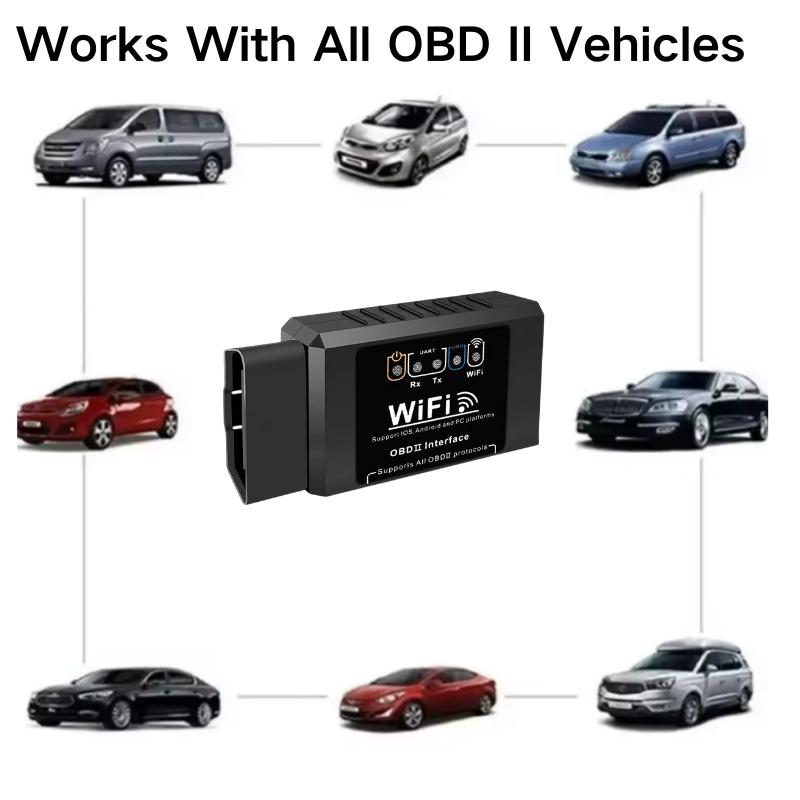 WiFi ELM327 OBD2 Сканер кодов V1.5 Инструменты для диагностики автомобиля Детектор неисправностей двигателя для Android/IOS/ПК 16-контактный разъем