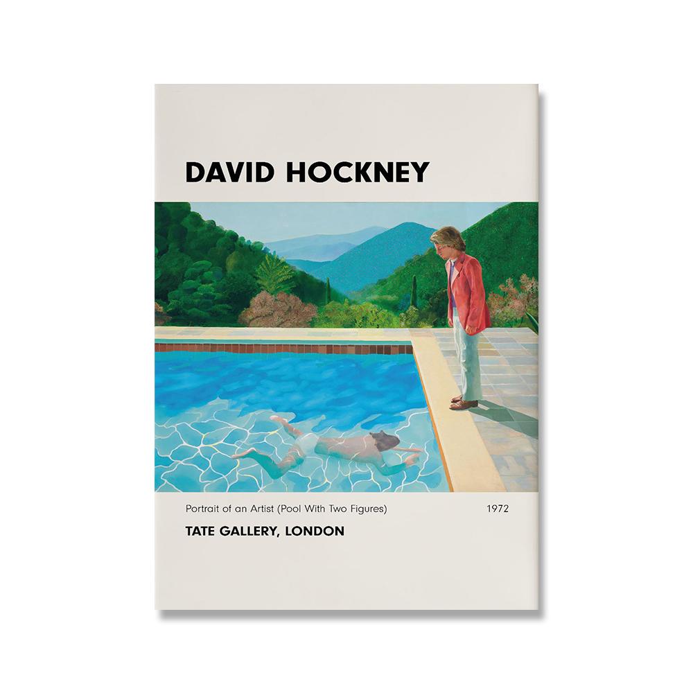 David Hockney Art Prints Exhibition Vintage Canvas Poster Abstract Artwork Painting Wall Pictures for Living Room Wall Art Decor