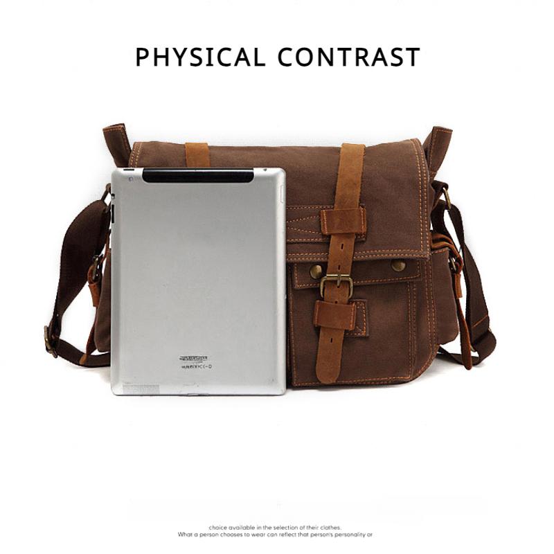 Мужская парусиновая сумка на плечо в стиле ретро, ​​европейско-американский стиль, мужская сумка через плечо, уличный повседневный рюкзак, подарок на день отца