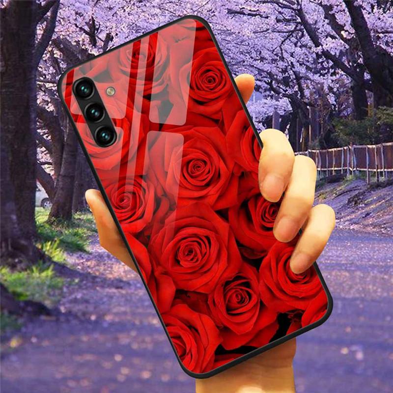 Для Samsung A34 A54 A14 A7 2018 Чехол GalaxyA54 Стекло Закаленное Жесткая Крышка Coque для Samsung Galaxy A34 5G GalaxyA34 Космос A 14