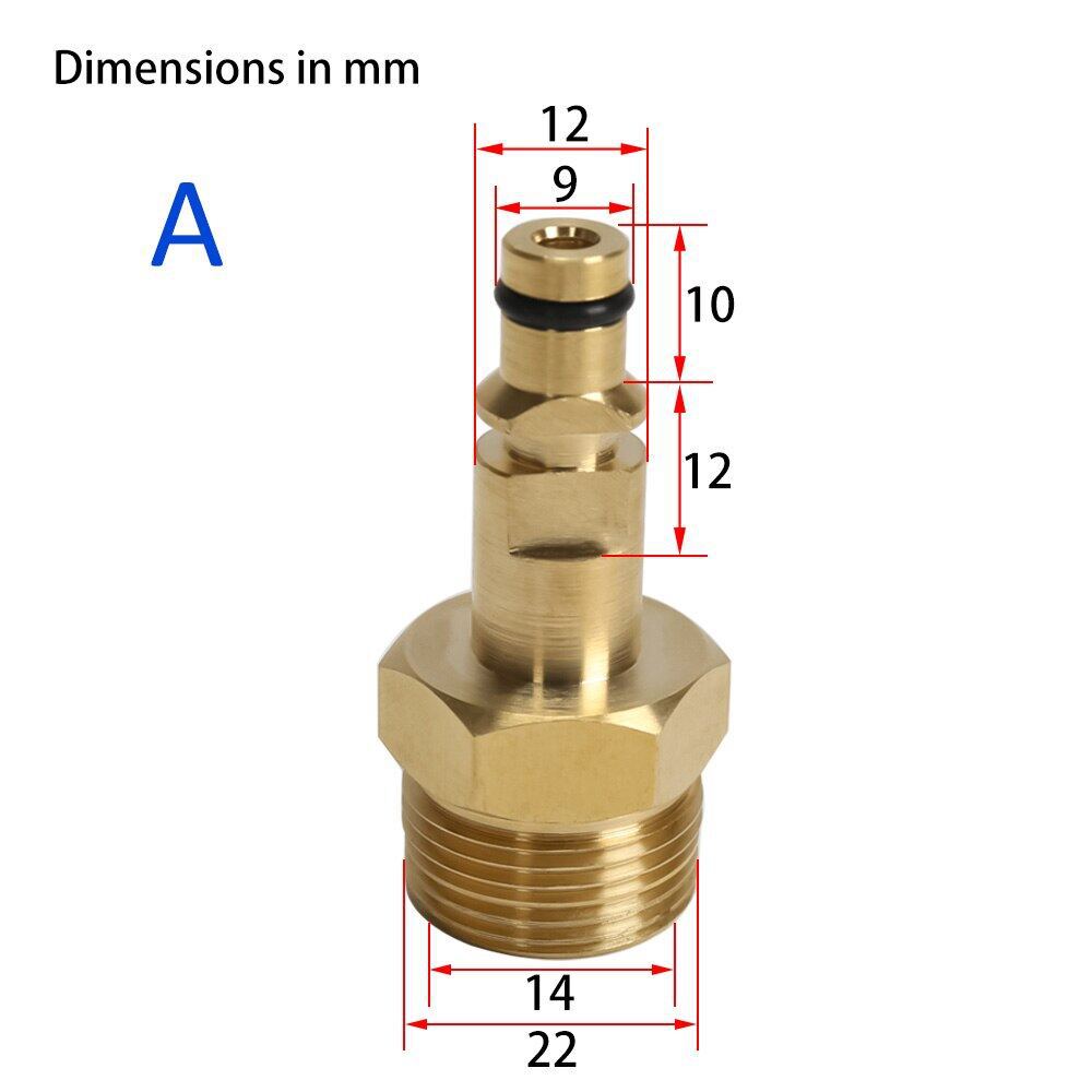M22 Hose Adapter High Pressure Wash Gun Hose Adapter M22 Connector Converter Fitting for Karcher K-series Pressure Washer