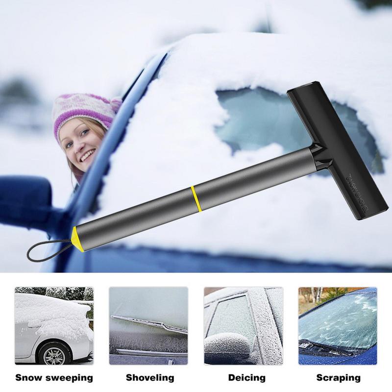 Car Snow Shovel Snow Scraping Artifact Glass Defrosting And Snow Cleaning Tool In Winter Multipurpose Windshield Scraper