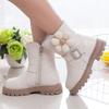 Girls Boots Versatile Flowers Cute Toddler Shoes Breatheable Simple Non-slip Children Fashion Boots