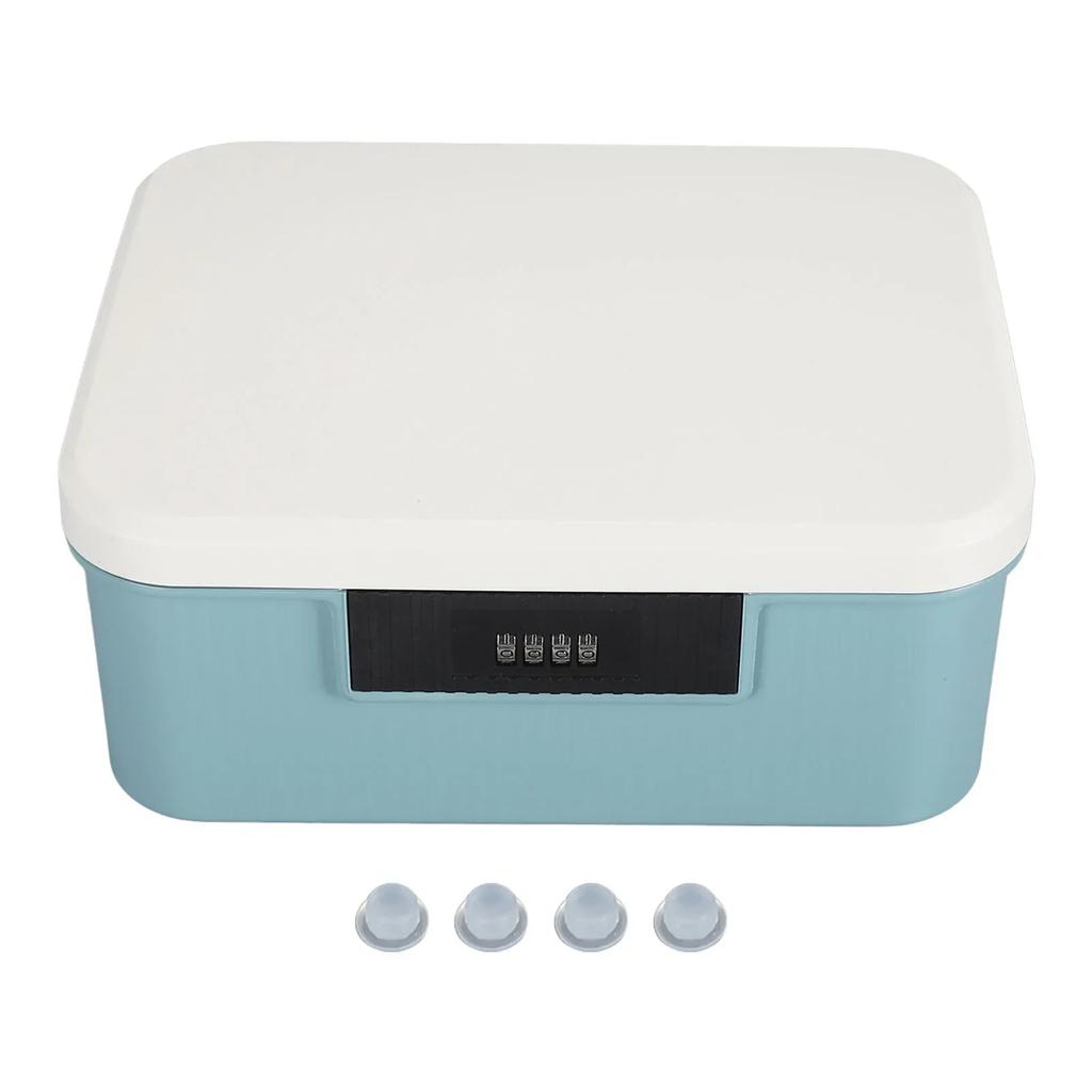 Вместительный запираемый багажник для хранения 9 л Запираемый багажник для хранения для файлов Органайзер для документов Двухслойный ящик для хранения с паролем Запирающийся ящик