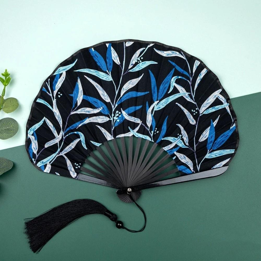 Retro Mini Shell Fan Portable Chinese Style Fan Decorative Folding Hand Fan Photo Prop