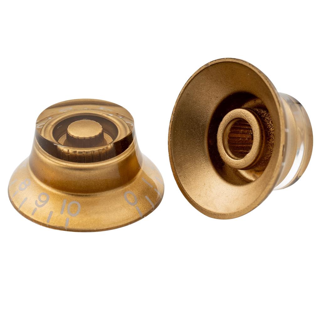 Musiclily Pro Top Hat Knobs Bell Knobs Metric Standard LP для электрогитары Les Paul Gold of Guitar, (Набор 4)