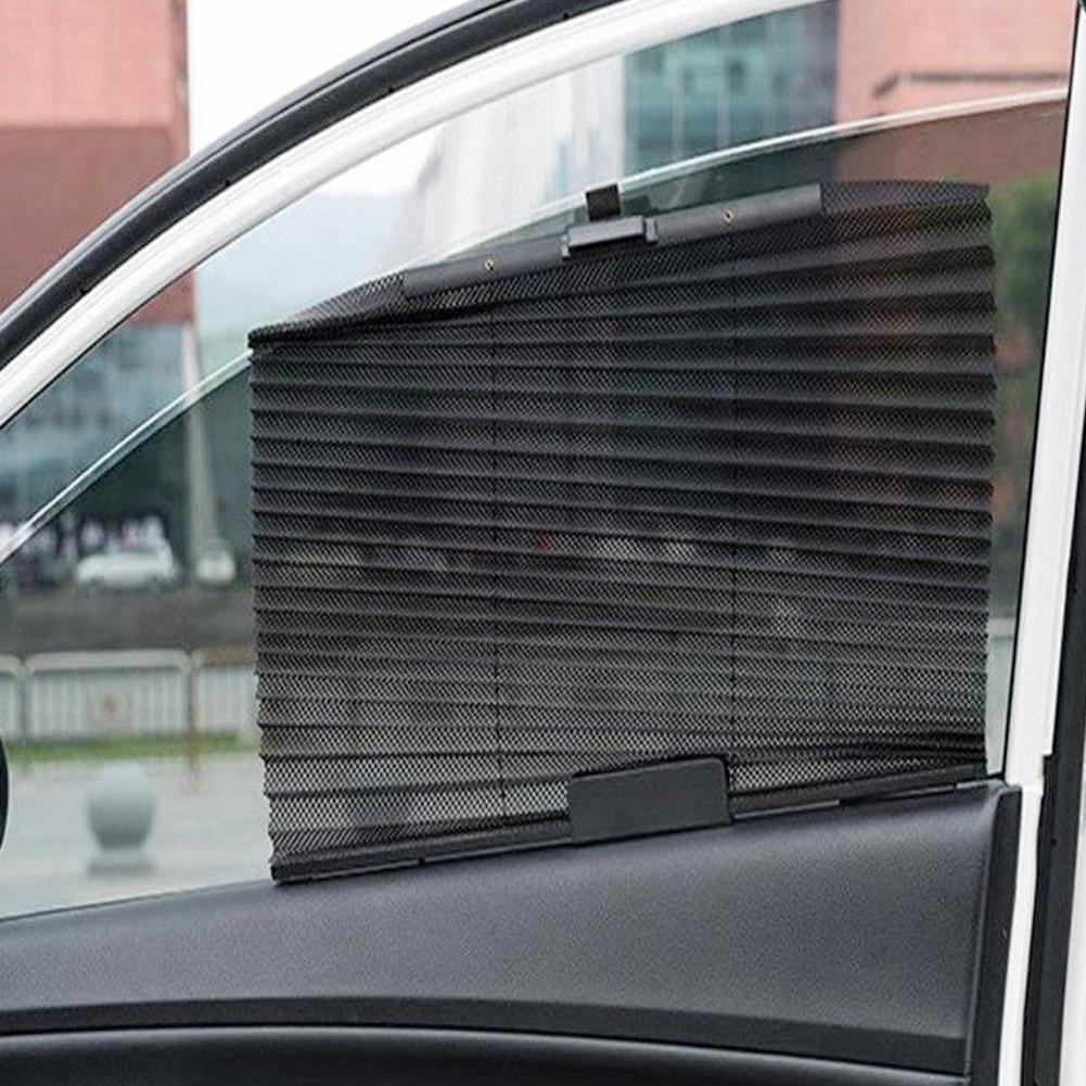 1PCS Car Side Folding Sunshade Retractable Car Front/Rear Window Sunshades Mesh UV Protect Curtain Foldable Auto Truck SunShield