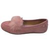 Suede Fur Trim Simple Gentle Casual Flats Women Flats Crystal-Pink 1102689-PCRY