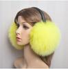 Winter Women Warm Real Fox Fur Earmuffs Girl's Earlap Ultra Large Ladies Plush Earmuff Luxury Ladies Fox Fur Earmuffs