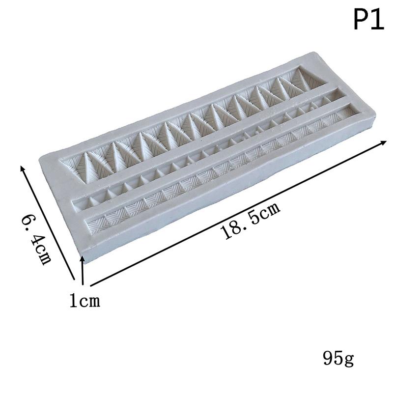 Pearl Rope Wave Flower Gemstone Shape Cake Side Lace Silicone Sugarcraft Mold