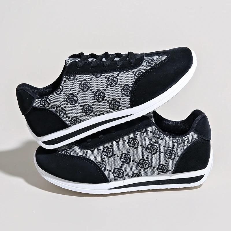 2024 женская летняя новая модная дизайнерская обувь с принтом, спортивная обувь на плоской подошве, для игр на открытом воздухе, повседневная удобная женская обувь