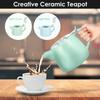 550ml Ceramic Teapot With Detachable Tea Infuser Japanese Style Porcelain Teapot Smooth Surface Ceramic Tea Kettle for Home