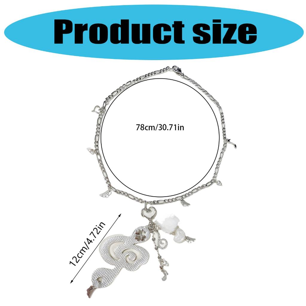 Music Note Pendant Necklace Simple Necklace Date Jewelry Plastic Texture Suitable for Festival and Fashion Shows