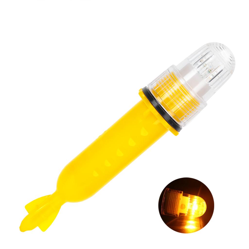 Светодиодный проблесковый маяк Интеллектуальное управление светом Водонепроницаемый IP65 для морского судна Ночная рыбалкаЖелтый