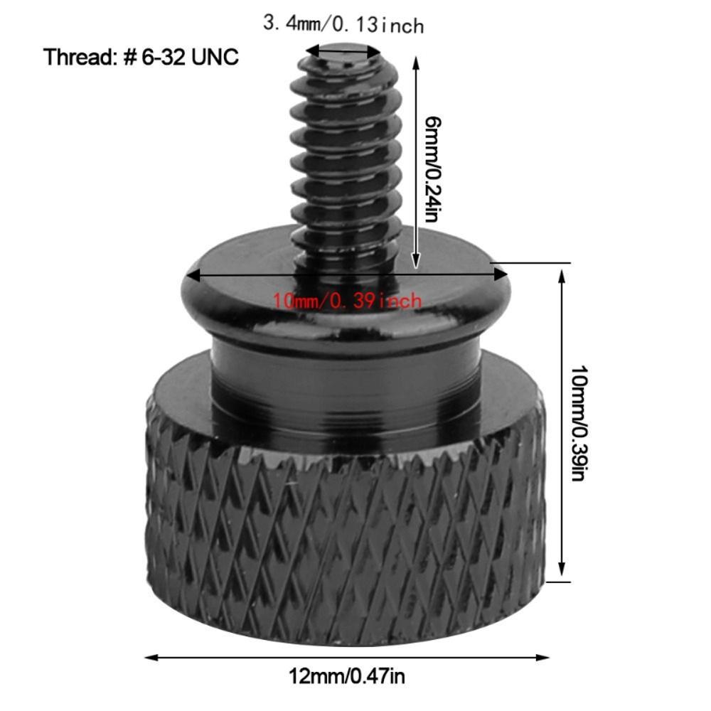 20pcs Aluminum Alloy Hand Tighten Screws Anodic Oxidation Aluminum Alloy Fasteners PC Case