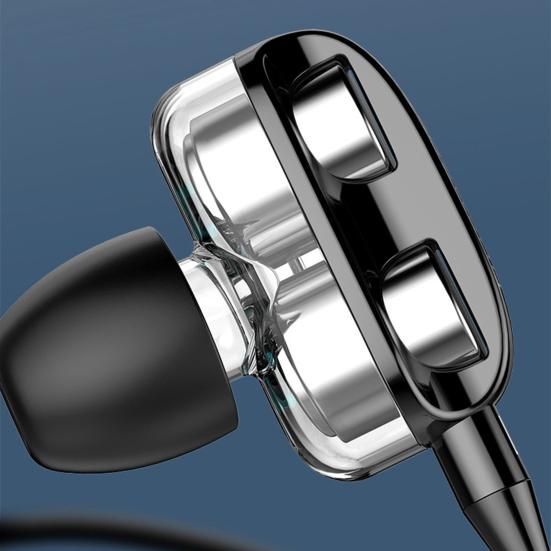 Наушники A4 Прозрачный дизайн Внутриканальные Двойной звук Эргономичные Динамические Внутриканальные Проводные Спортивные