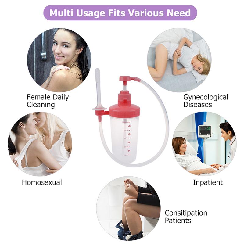 Здоровый вагинальный очиститель, анальный душ, клизма, многоразовый медицинский вагинальный ирригатор, шприц для очистки ануса, женский вагинальный очиститель