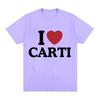 Футболка с принтом I Love Playboi Carti Fun Rapper Hip Hop Женская одежда унисекс Футболки больших размеров Модные повседневные хлопковые футболки Топы