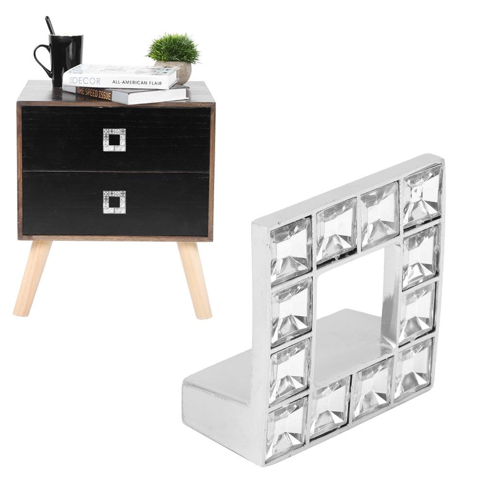 Crystal Glass Cabinet Handles Zinc Alloy Cabinet Knobs Modern Drawer Pulls  Living Room