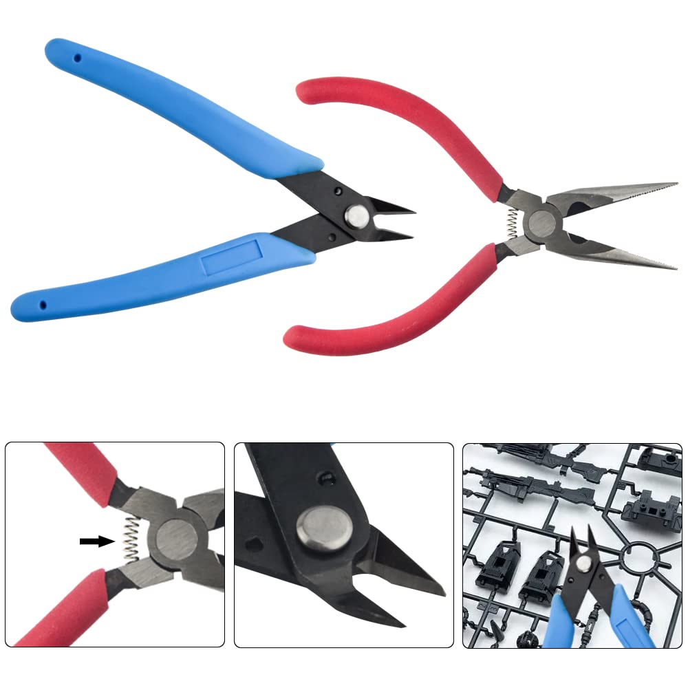 WMYCONGCONG Набор инструментов для пластиковых моделей, 81 предмет, для начинающих моделистов, включает прецизионные инструменты и нож, запасные части, с коробкой для хранения