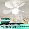 40W Ceiling Fan Lighting w/Remote E27 Base Wireless LED Lamp Fan 3 Speed Dimming Function Electric Fan for Bedroom Living Room