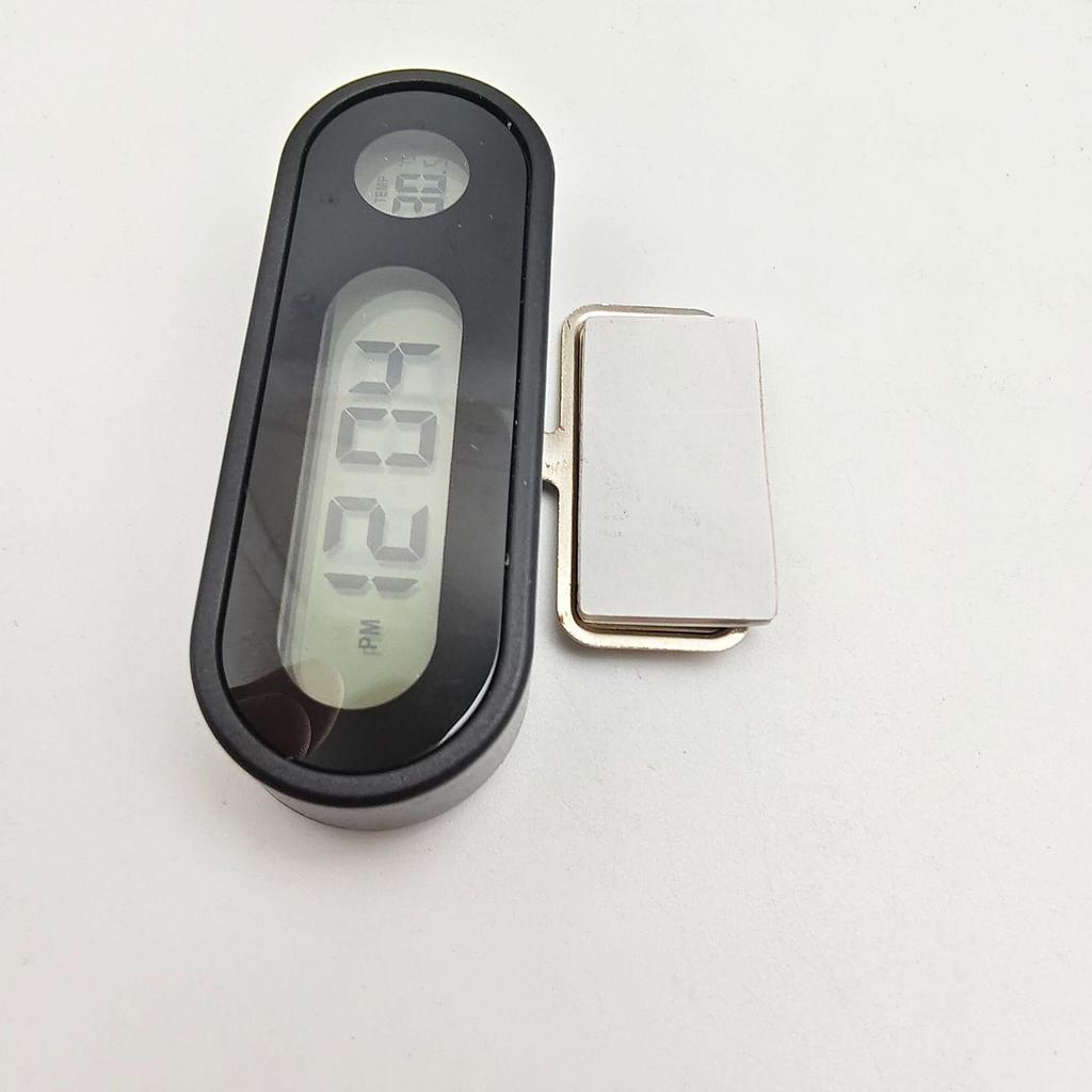 Автомобильный светящийся часы и термометр с креплением на воздуховод