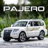 Масштаб 1/32 Mitsubishis Pajero Внедорожник Модель из сплава Металлическая литая под давлением Машина Игрушка Модель Коллекция Симуляция Звук Свет Игрушка для Детей Подарок