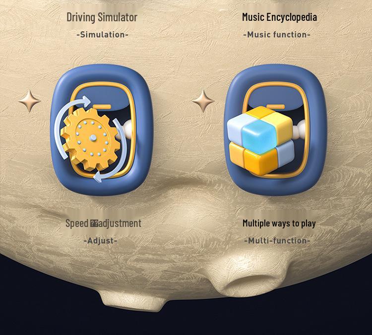 Cross-Border Racing Adventure: Electric Steering Wheel & Sound Desktop Car Game for Kids