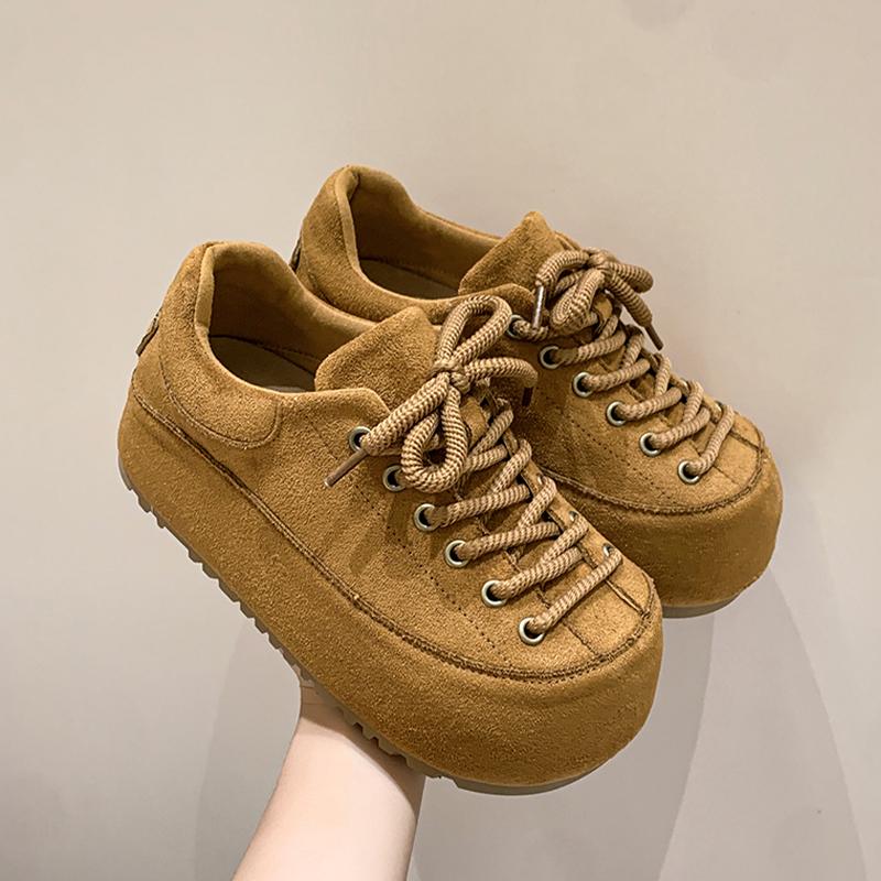 Модные балетки Женские лоферы Туфли на шнуровке Замшевые дизайнерские спортивные туфли 2025 Модные повседневные женские кроссовки Осень Новые Zapatillas De Mujer