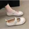 Fashion 2025 Spring Women Flat Shoes Korean Style Mary Jane Shoes Ladies Casual Leather Boat Loafers Work Party Wear Nurse's Shoes