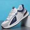 Shoes Mens Mesh Sneakers Pu Breathable Lace-up Running Shoe Casual Rubber Sole Anti-Wear Zapatillas For Man Walking Outdoor